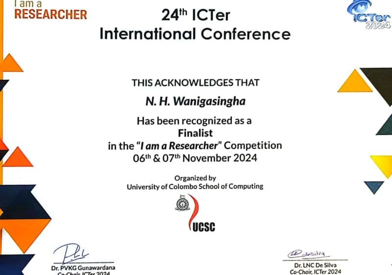 ICTer 2024 Conference – I am a Researcher Finalist